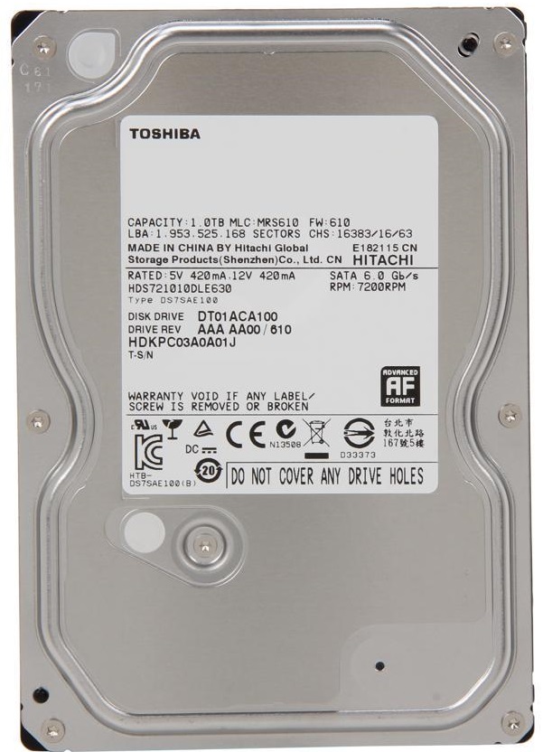 Festplatte 1.0TB 3.5" SATA TOSHIBA DT01ACA100 Bulk Festplatte 1.0TB 3.5" SATA TOSHIBA DT01ACA100 Bulk