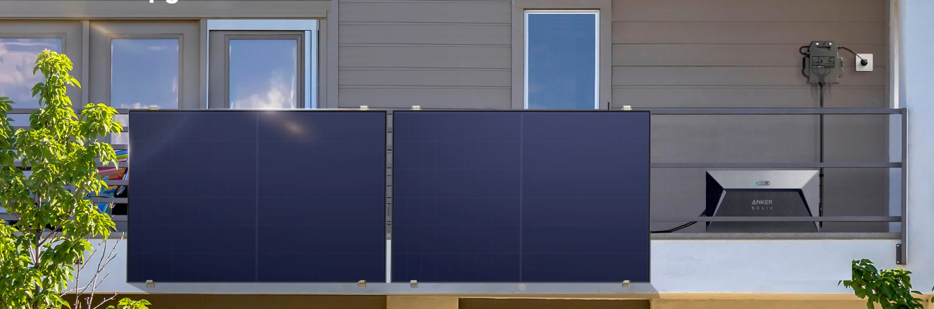 Occasion Solar Balkonkraftwerk 400Wp mit Netzeinspeisung