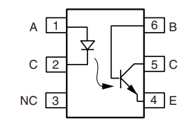 Optokoppler 4N35 DIL6 IN:1.2V 1-50mA OUT:70V 0.05A 4N36 4N37