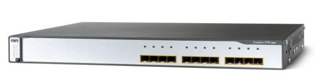 Occasion Cisco  WS-C3750G-12S-E Switch 12-Port SFP 1Giga 1HE