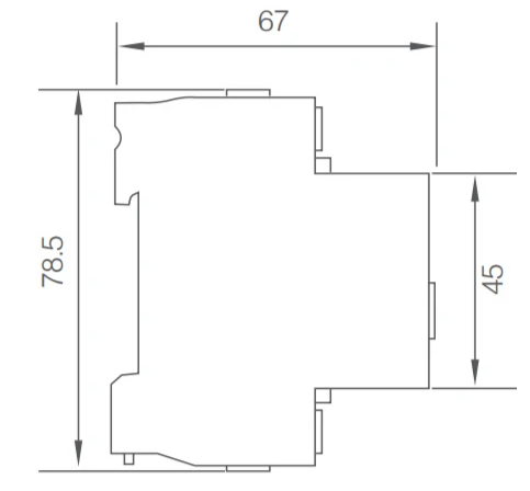 EB Anzeige 24V AC/DC grün optisch 1TE DIN-Rail