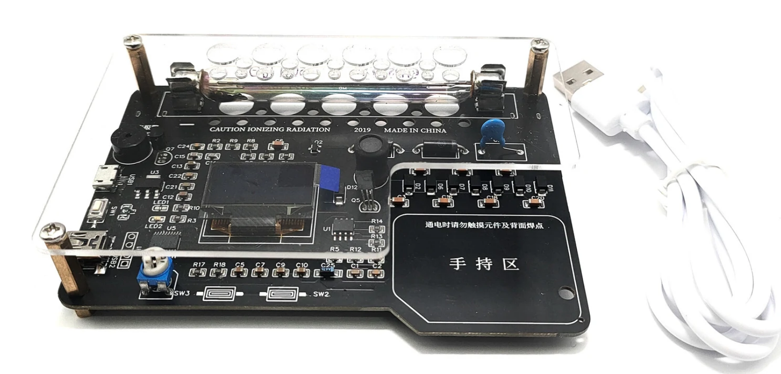 Geigerzähler Mini Röntgenstrahlung Meter Platine Bausatz