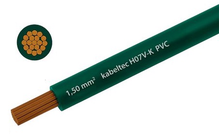 Hausinstallation Litze 1.5mm2 grün Eca Meterware