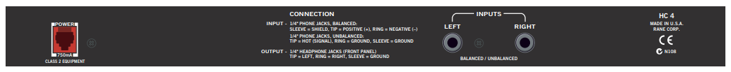Occasion RANE HC 4 Kopfhörerverstärker 19" 4-Kanal stereo
