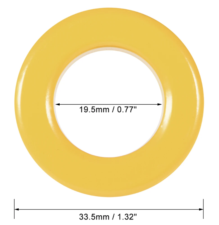 Ringkern 33mm Eisenpulver Mat26 AL78 T130-26 Ferrit
