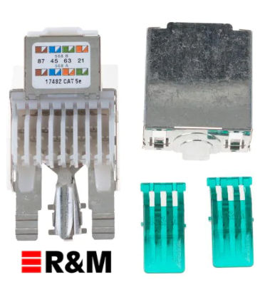 RJ45 Cat5e STP R&M freenet Modul Jack Silber