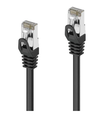 Netzwerk Patchkabel CAT6a S/FTP 7.5m schwarz RJ45-RJ45