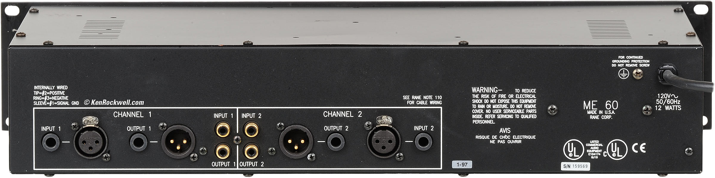 Occasion RANE ME 60 Grafik Equalizer 19" 2x30 Bänder
