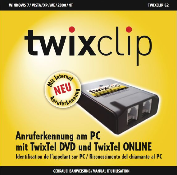 Telefonie TwixClip Anruferkennung am PC