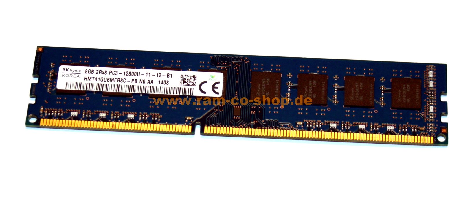 RAM 8GB DIMM DDR3-12800U 