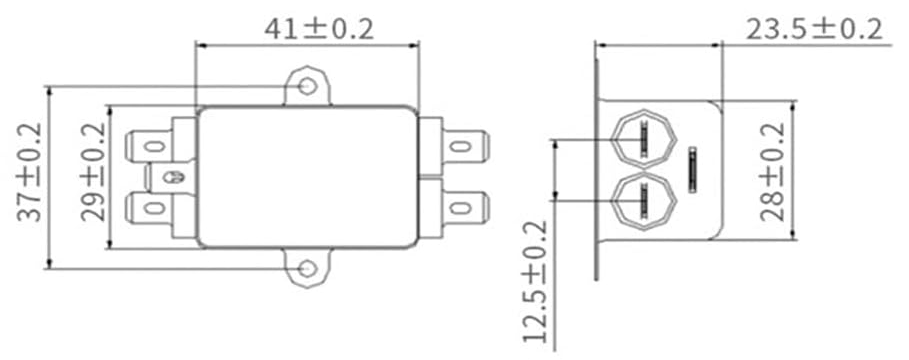 EMI-Filer 15A 250V CW1B-15A einstufig mini für Geräteeinbau