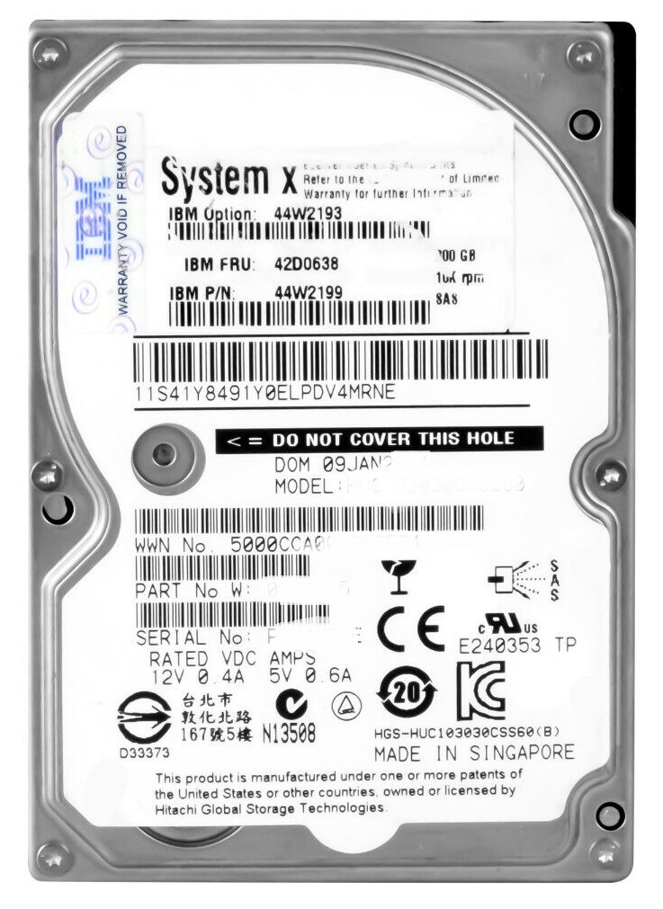 Occasion Festplatte 300GB 10K 2.5" SAS IBM Occasion Festplatte 300GB 10K 2.5" SAS IBM