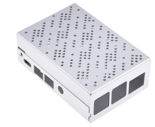 Raspberry Pi 4B Gehäuse Alu silber