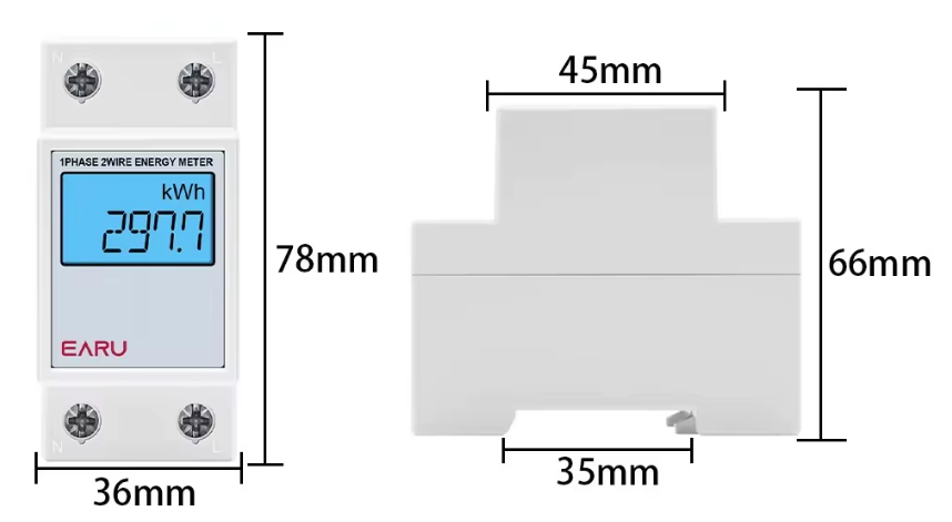 EB Energiezähler 230V 40A DIN-Rail