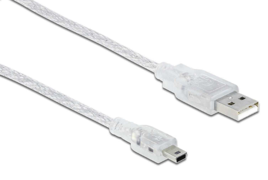 USB-A auf USB-Mini Kabel 1.8m silber