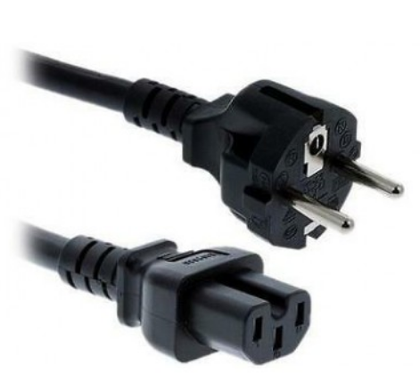 Schuko Netzkabel 1.5m schwarz 1.0mm2 Schuko-C15 (+C13) CEE 7/7 gerade