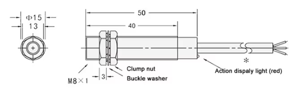 Näherungsschalter Induktiv 1.5mm M8 6-30V NPN NO