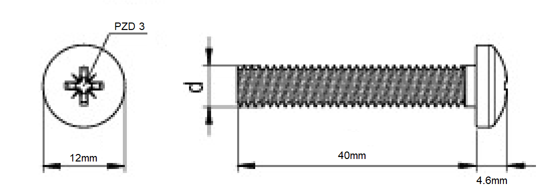 Schrauben M6x40mm Zylinderkopf Kreuzschlitz 50Stk.
