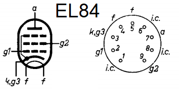 Elektronenröhre EL84 6p14p 9-pol 6.3V Endstufenröhre