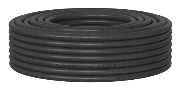 Glasfaser Kabel 24xE9/125 schwarz Aussenkabel 11.6mm pro 100m