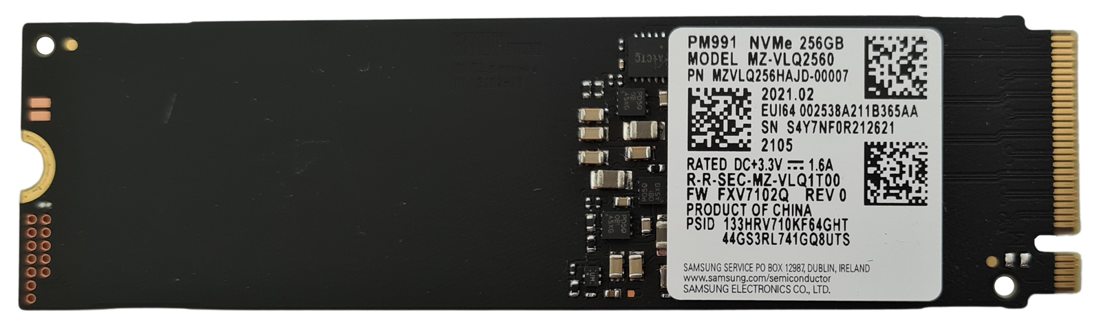 SSD 256GB M.2 2280 NVMe Samsung MZ-VLQ2560