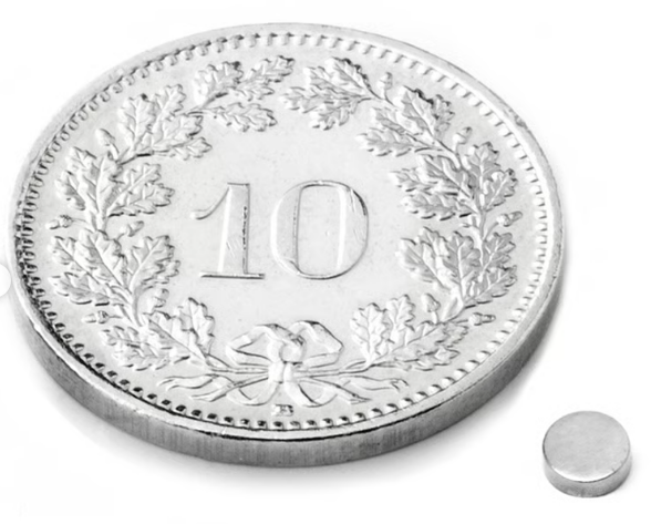 Scheiben-Magnet Durchmesser 3mm, Höhe 2mm, Kraft 0.3kg, Set à 10 Stk.