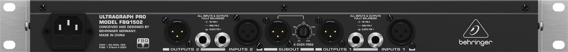 Occasion Behringer Ultragraph FBQ1502 Equalizer 19" 2x15 Bänder