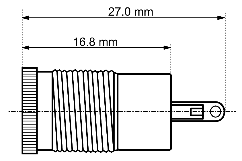 Einbau DC Buchse für Hohlstecker 5.5x2.1mm Metall