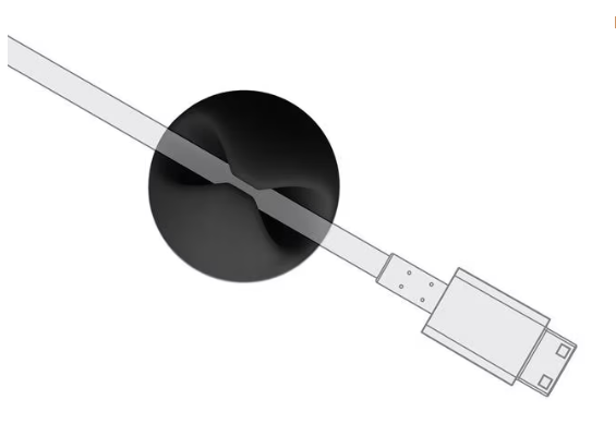 Kabelhalter 6 Stk. 29mm für Kabel bis 6.5mm selbstklebend schwarz