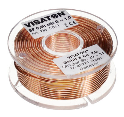 Luftspule 0.68uH 1.0mm Cu 0.4R 48mm Frequenzweiche