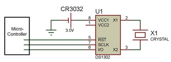 DS 1302 Echtzeituhr Kalender Uhr IC DIL8 SPI DS1302