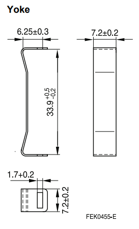 E-Kern 30mm Ferrit N27 Set AL1700 (SET: 2xE-Kern, Spulenkörper, 2xKlammern)