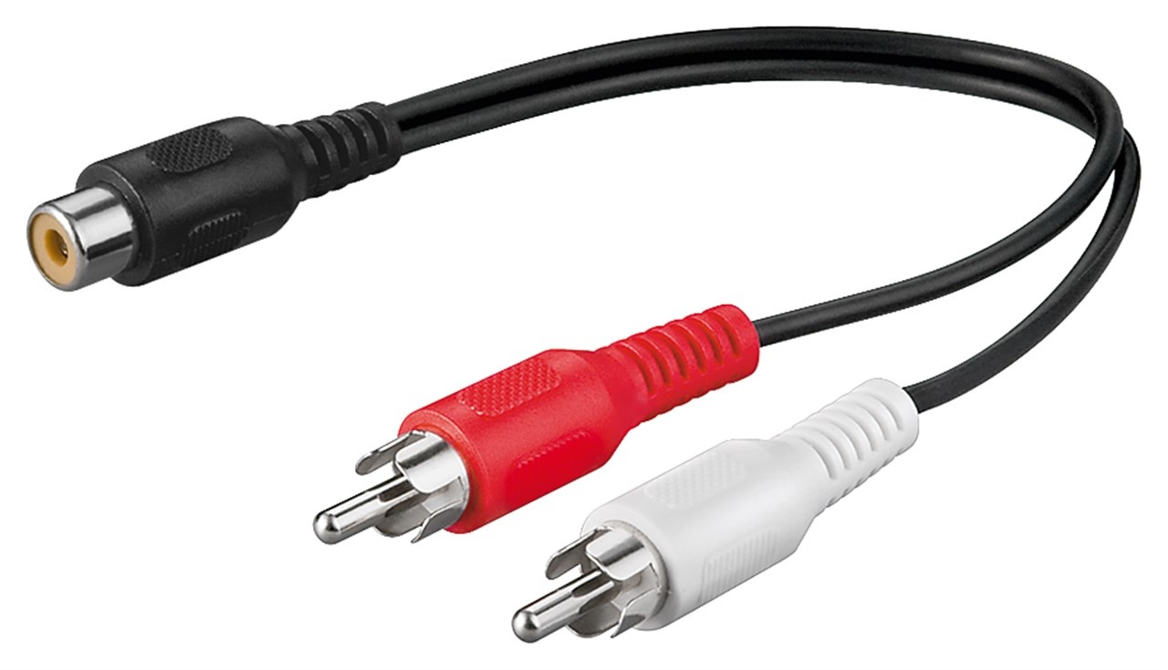 Audio Cinch Y-Kabel Kabel 1xBuchse auf 2xStecker 0.2m
