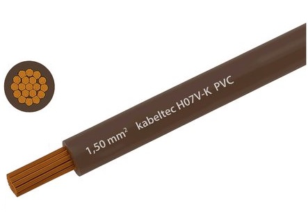 Hausinstallation Litze 1.5mm2 braun Eca Meterware