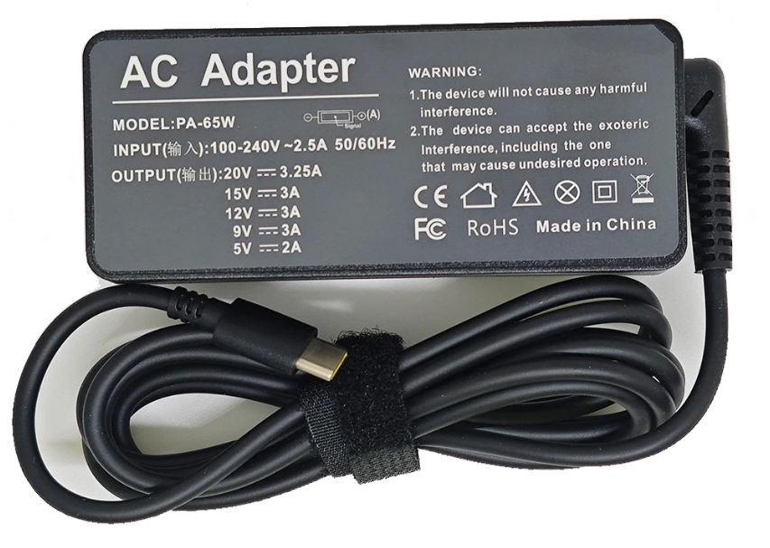 Netzteil USB-C für Notebook 65W schwarz