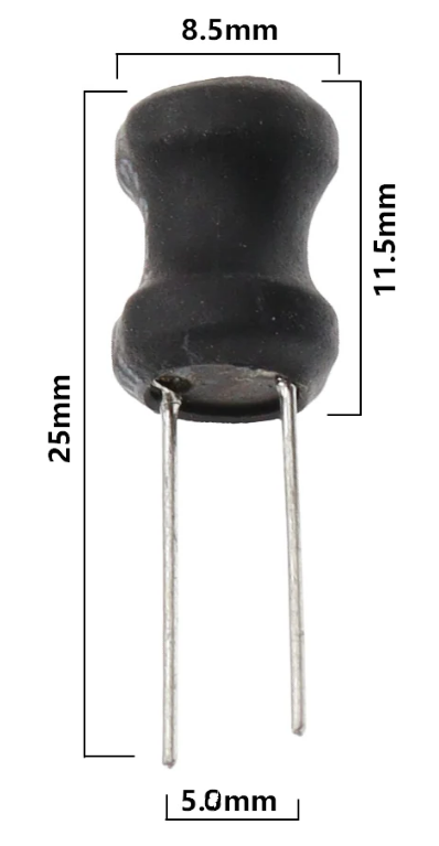 Induktivität 220uH 0.3A 0.62R RM:5.0mm stehend bedrahtet