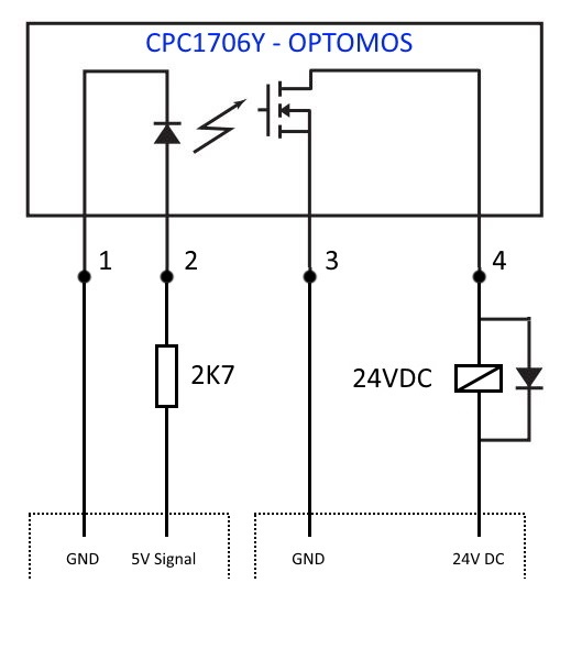 SSR CPC1706Y 60VDC 4A 0.09R Optokoppler Solid State Relay