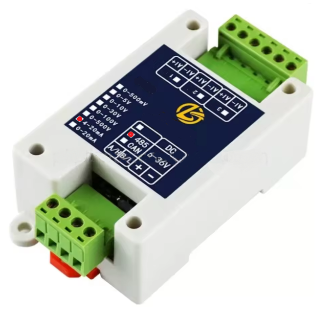 RS485 3xAnalog 12-Bit 4-20mA eingang Din-Rail