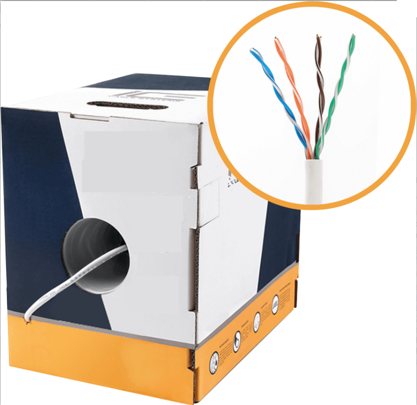 Ethernet LAN Kabel Cat5e UTP Draht 4x2x0.20mm2 300m Box