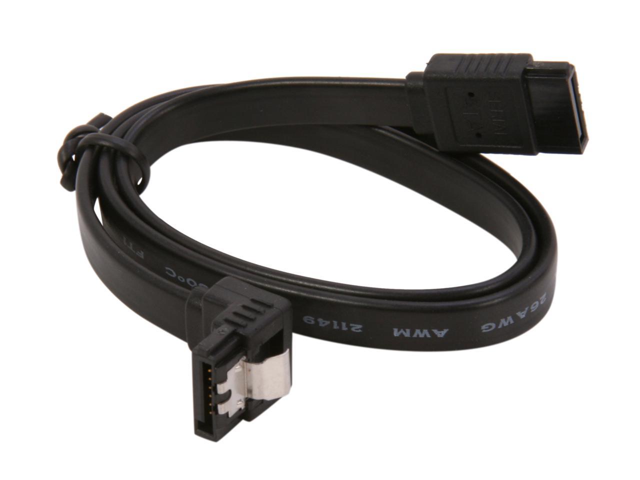 SATA PC Kabel gewinkelt 30cm Schwarz