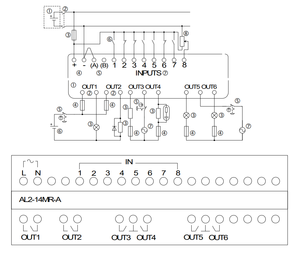 SPS Mitsubishi Alpha AL2-14MR-D 24V 14I/O DIN-Rail