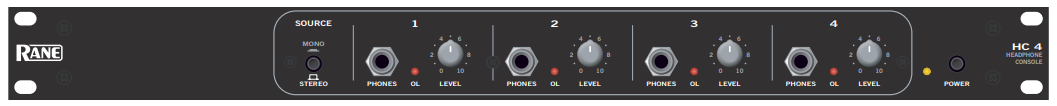 Occasion RANE HC 4 Kopfhörerverstärker 19" 4-Kanal stereo