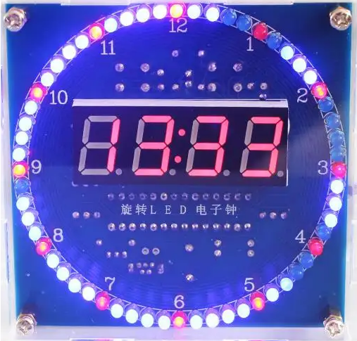 Uhr 4-Stellig 7-Segment plus LEDs Bausatz KIT51