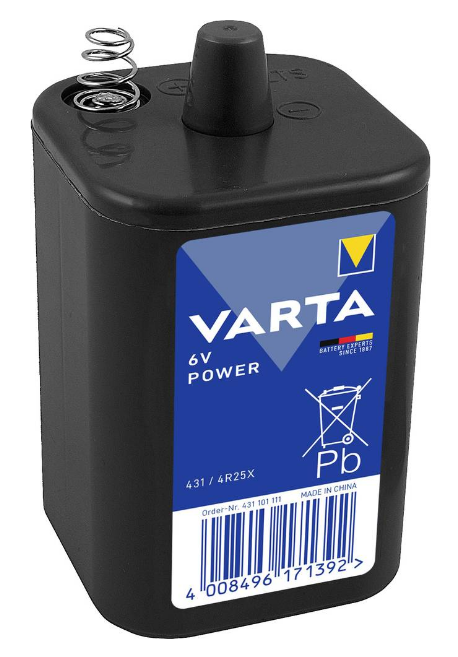 Batterie 6.0V Zink-Kohle 4R25 8'500mAh Varta