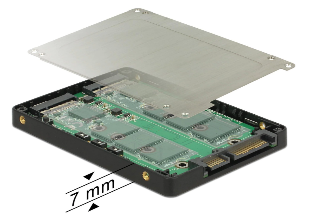 Adapterplatine für M.2-Modul SATA SSD 2.5"