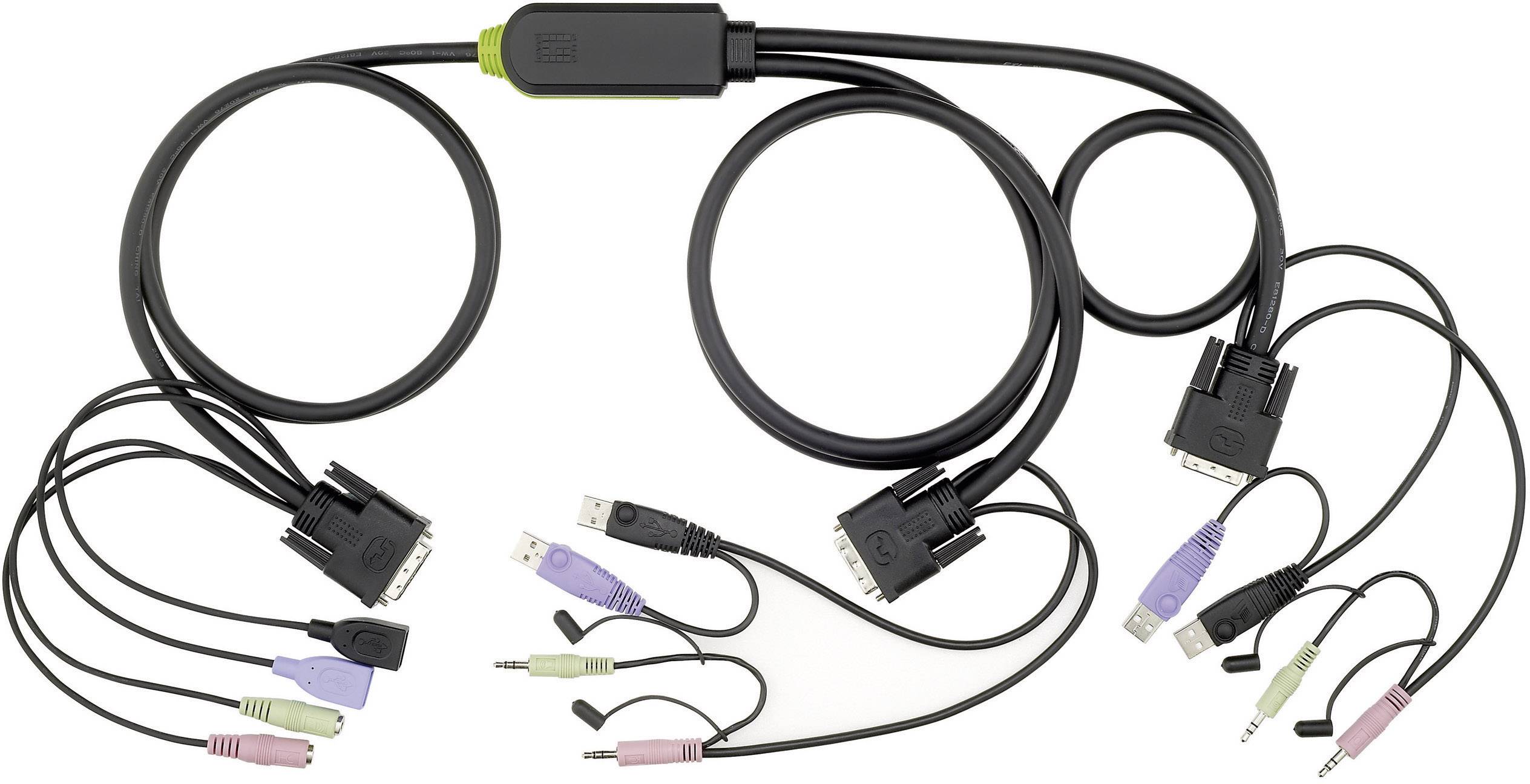 KVM Switch LevelOne 2-Port (DVI, USB, Audio)