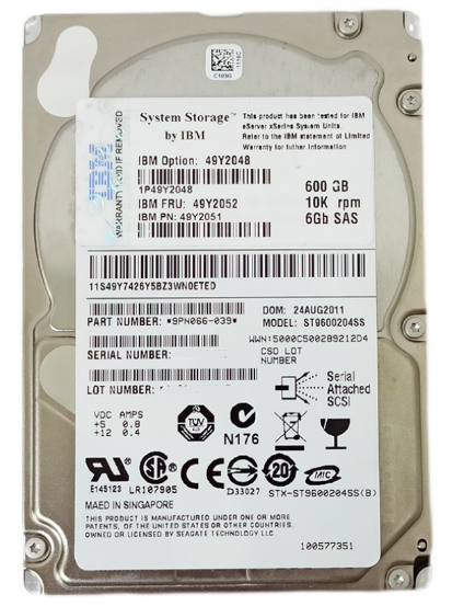 Festplatte 600GB 10K 2.5" SAS IBM Occasion Festplatte 600GB 10K 2.5" SAS IBM Occasion