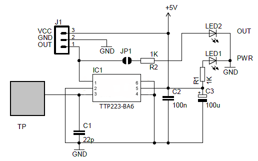 Berührungssensor Touch-Sensor TTP223