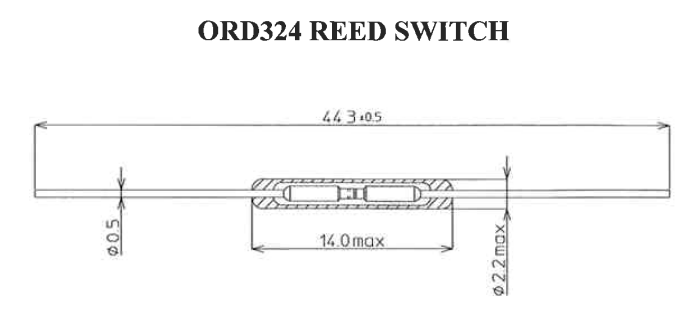 Schalter Reed-Kontakt Magnet 2.2x14mm Schliesser