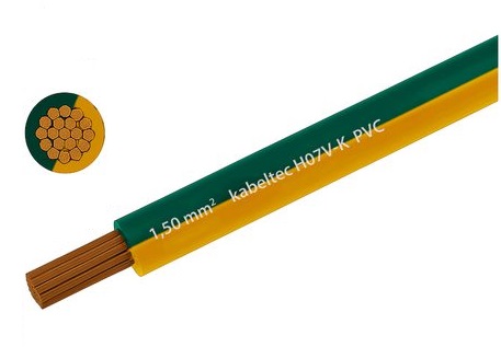 Hausinstallation Litze 1.5mm2 gelb-grün Eca Meterware